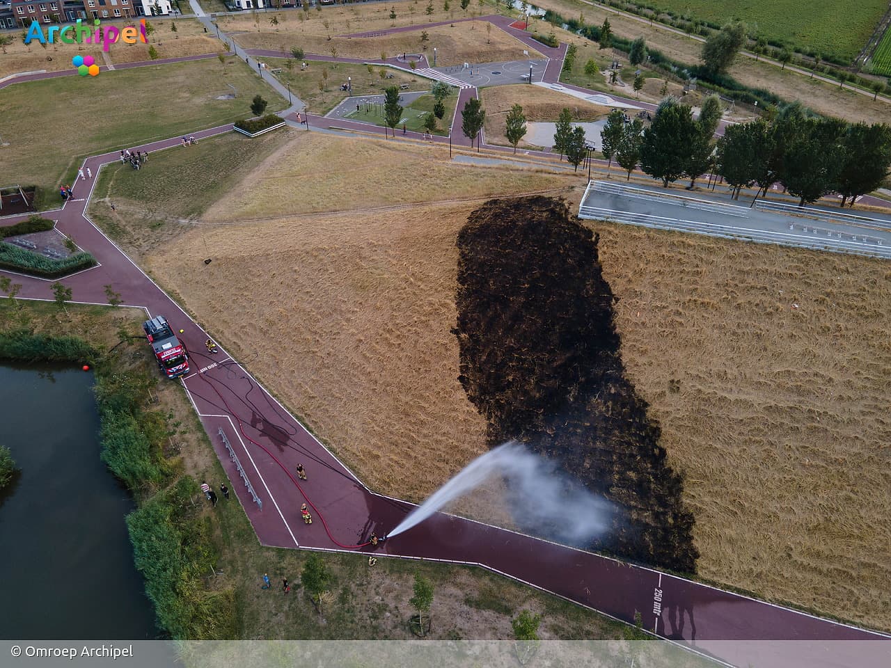 Brand op berg in Vliedpark Sommelsdijk
