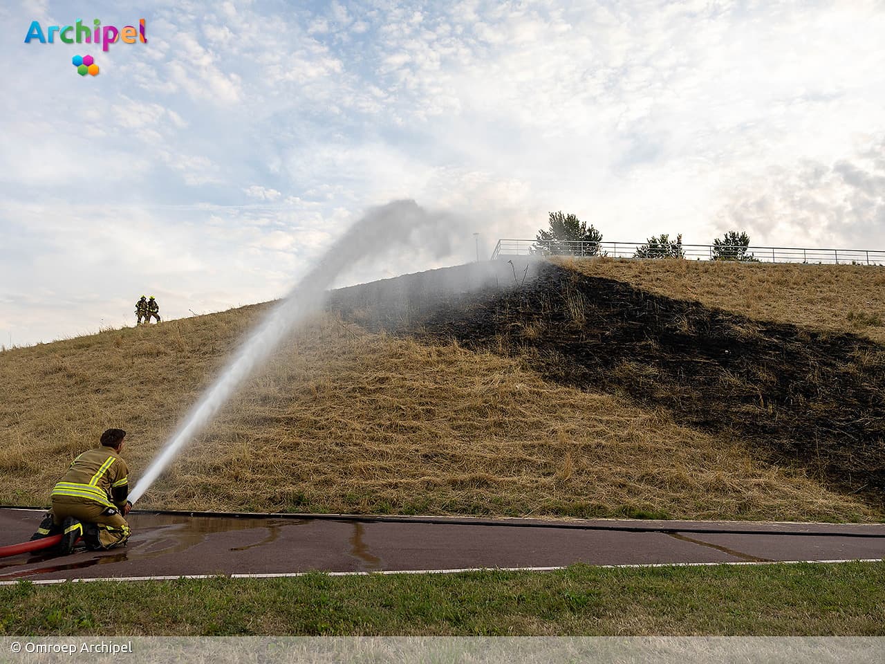 Brand op berg in Vliedpark Sommelsdijk