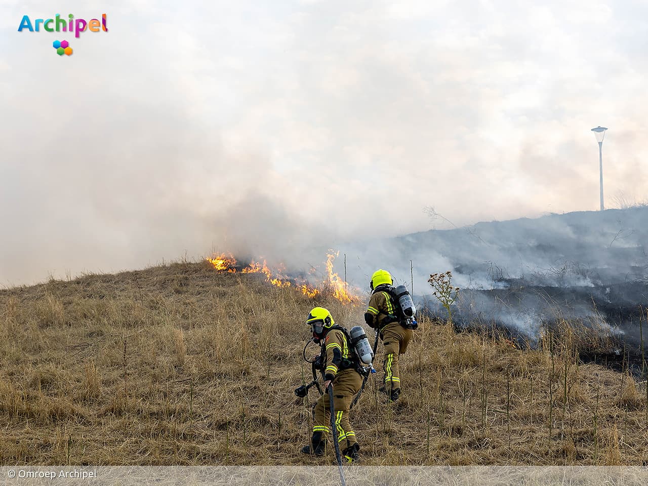 Brand op berg in Vliedpark Sommelsdijk