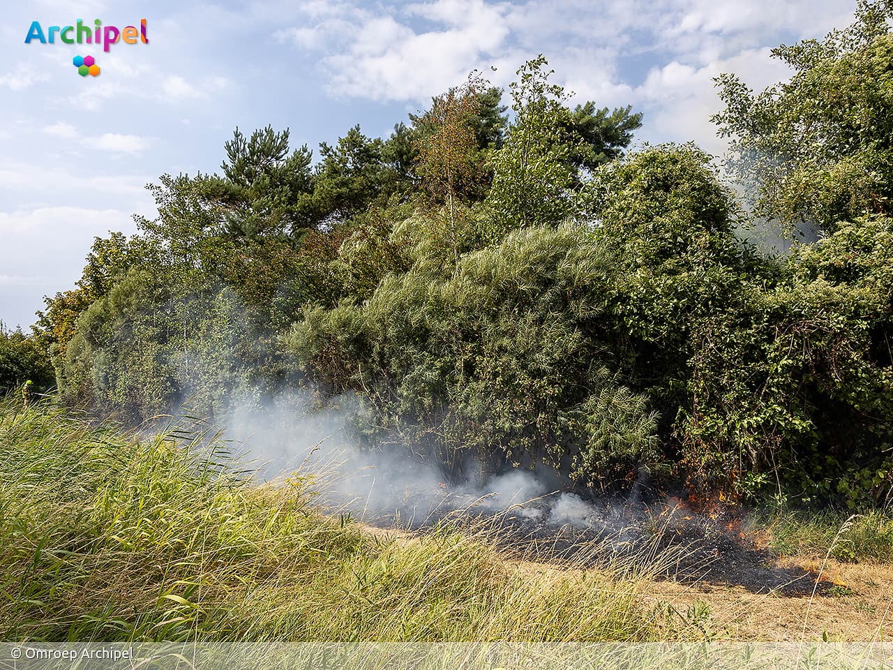 Brandweer ingezet bij brand in natuurgebied De Vliegers