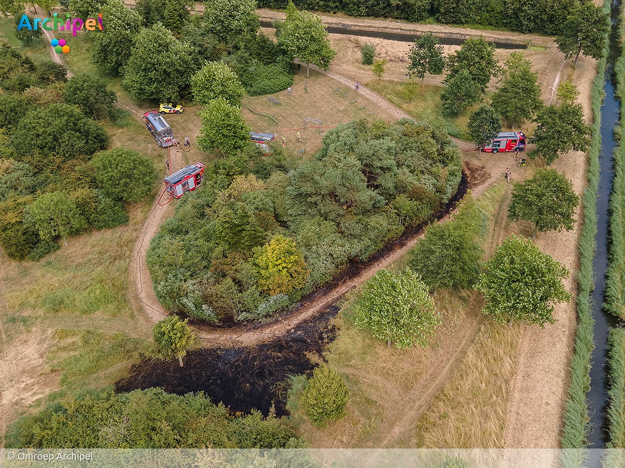 Brandweer ingezet bij brand in natuurgebied De Vliegers