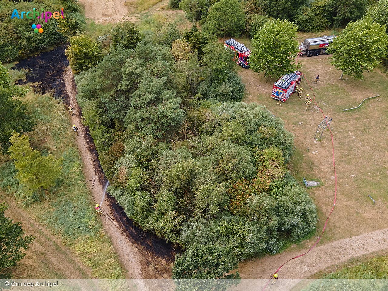 Brandweer ingezet bij brand in natuurgebied De Vliegers