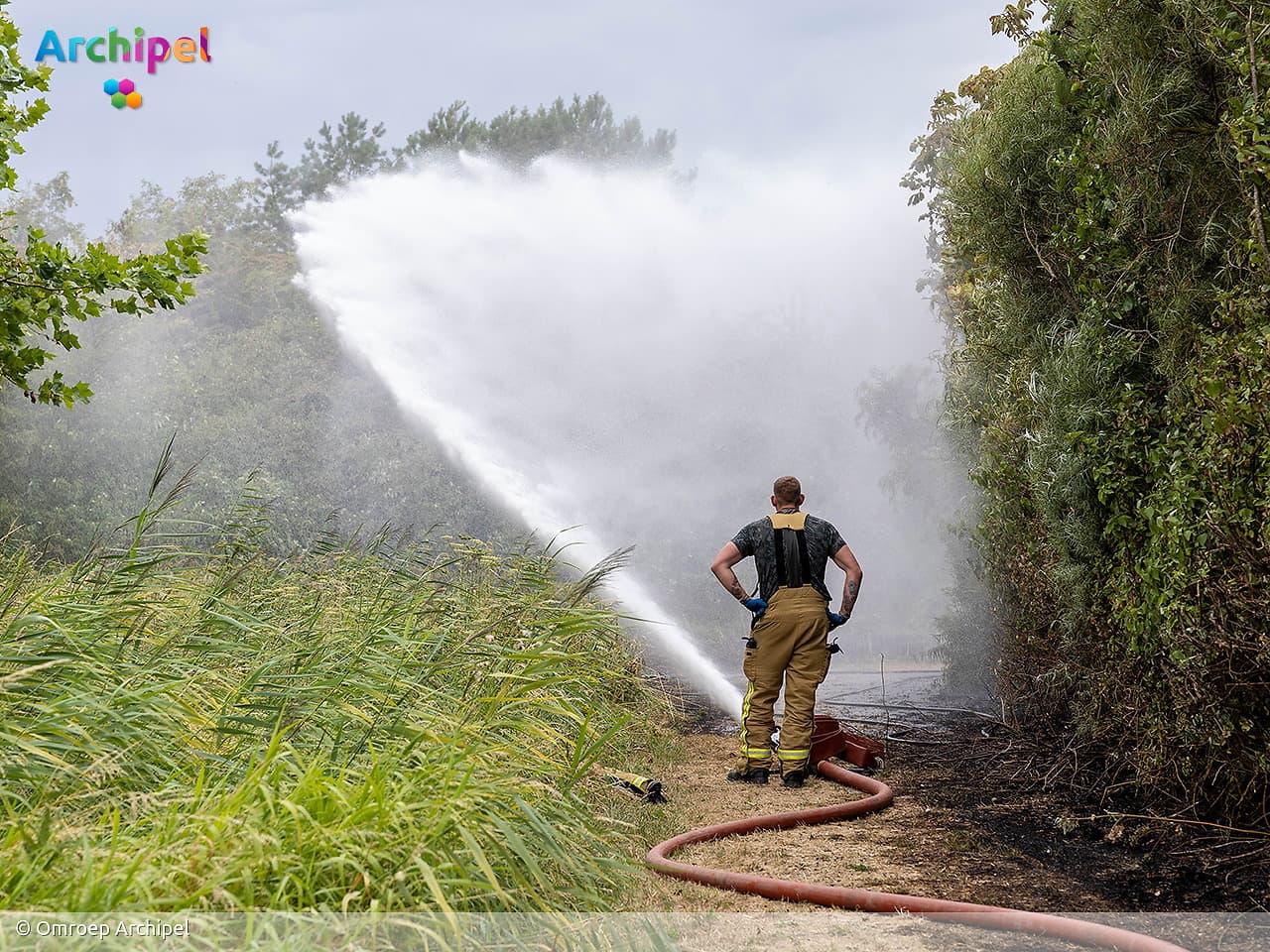 Brandweer ingezet bij brand in natuurgebied De Vliegers