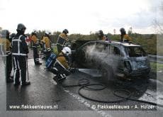 Voertuig volledig uitgebrand