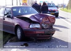 Ongeval met drie personenwagens