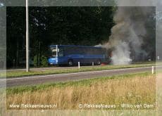 Lijnbus in brand op N59