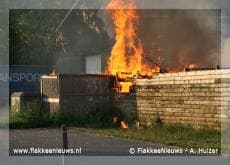 Volière uitgebrand in Herkingen