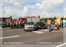 Bestuurster gewond door aanrijding