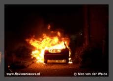 Voertuig volledig uitgebrand