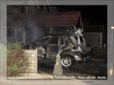 Brandstoftank ontploft bij voertuigbrand