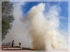 Een bermbrand is zo ontstaan