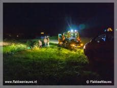 Twee gewonden door auto in de sloot