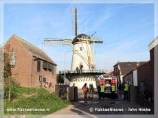 Molen in brand bij eilandelijke brandweerwedstrijd