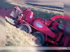 Tractor verliest aanhanger