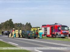 Aanrijding met vier auto's bij Middelharnis