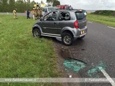 45km auto uit de bocht