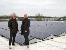 Zonnepanelen op het dak van Webego