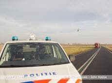 Keren op de weg na ongeval