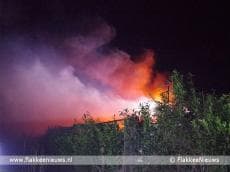 Schuurbrand in polder Oude-Tonge