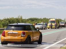 Vertraging N59 door kop-staartbotsing