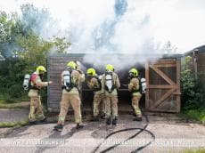 Brand in leegstaande schuur