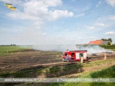 Stuk land in brand bij Achthuizen