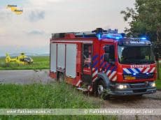 Onwel tijdens fietsen in de polder