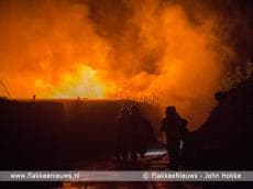 Chalet in brand bij Fort Prins Frederik