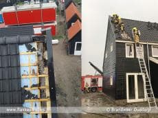 Blikseminslag woning Ouddorp tijdens noodweer