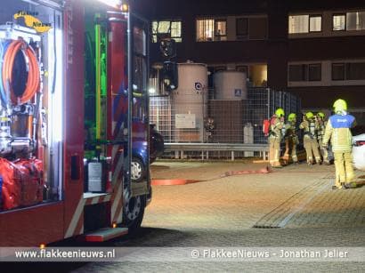 Brandweer rukt uit voor lekkende opslagtank