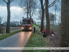 Bestuurder zwaargewond bij eenzijdig ongeval