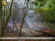 Brandweer rukt met veel materieel uit voor bosbrand