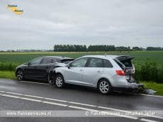Aanrijding met drie voertuigen op N215