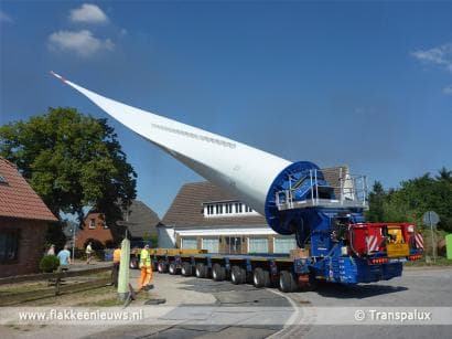 Uniek transport voor Windpark Blaakweg