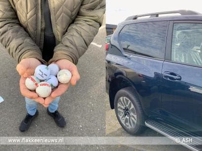 Golfballen beschadigen eigendommen, 1.000 euro voor gouden tip