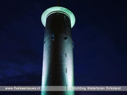 Het baken van Dirksland nu ook in het donker van veraf te zien
