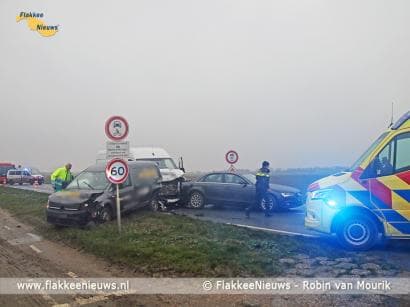 Ongeval met drie voertuigen op N215