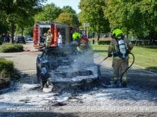 Recent opgeknapte Oldtimer in vlammen op
