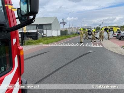 Bestelbus ondersteboven bij ongeval Stellendam
