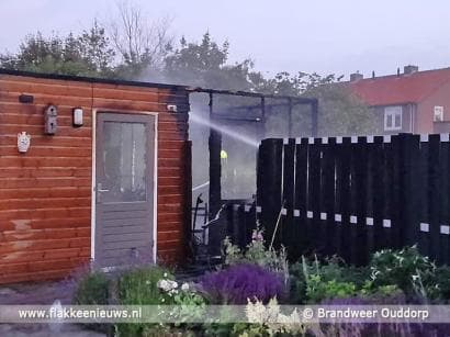 Brand in schuurtje Oosterweg Ouddorp