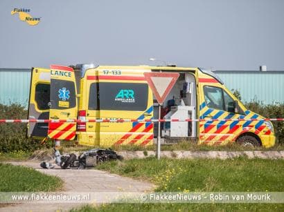 Scooterrijder ernstig gewond bij ongeval nabij N57