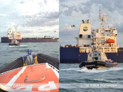 Brand op tanker op de Noordzee