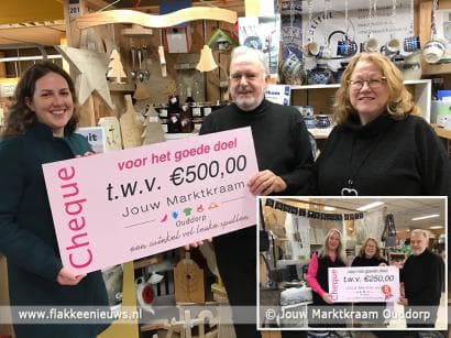 Uitreiking cheques voor goede doelen