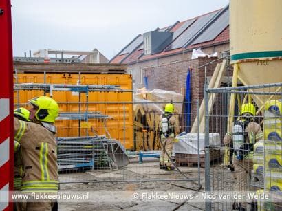 Brand op bouwplaats Middelharnis