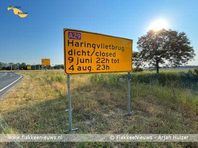 Lange files door werkzaamheden aan Haringvlietbrug
