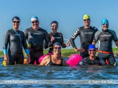 Richard Nieboer en zijn team Nat Pak zamelen geld in voor Swim4Daniel