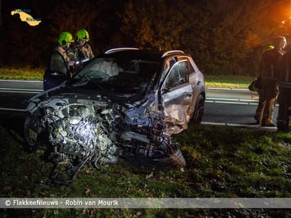 Vijf voertuigen betrokken bij kettingbotsing N59 Oude-Tonge