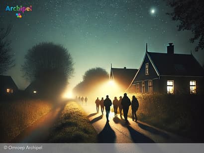 Wandeling in stilte en donker tijdens de Nacht van de Nacht