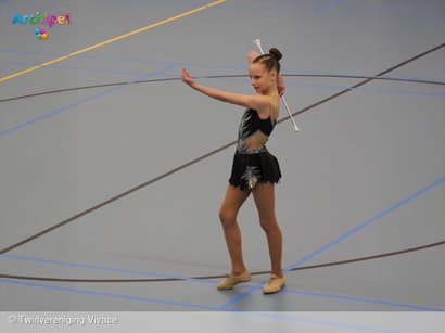 Podiumplaatsen tijdens eerste wedstrijd Twirlvereniging Vivace