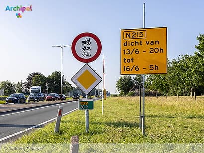 Bereikbaarheid en omleidingsroutes tijdens afsluiting N215